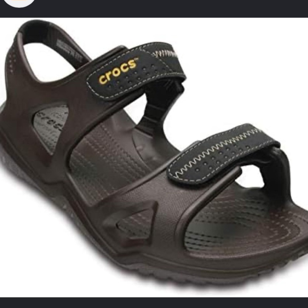 Crocs Swiftwater River Sandal Men 11 Espresso Brown Sport Water Shoes Outdoor
